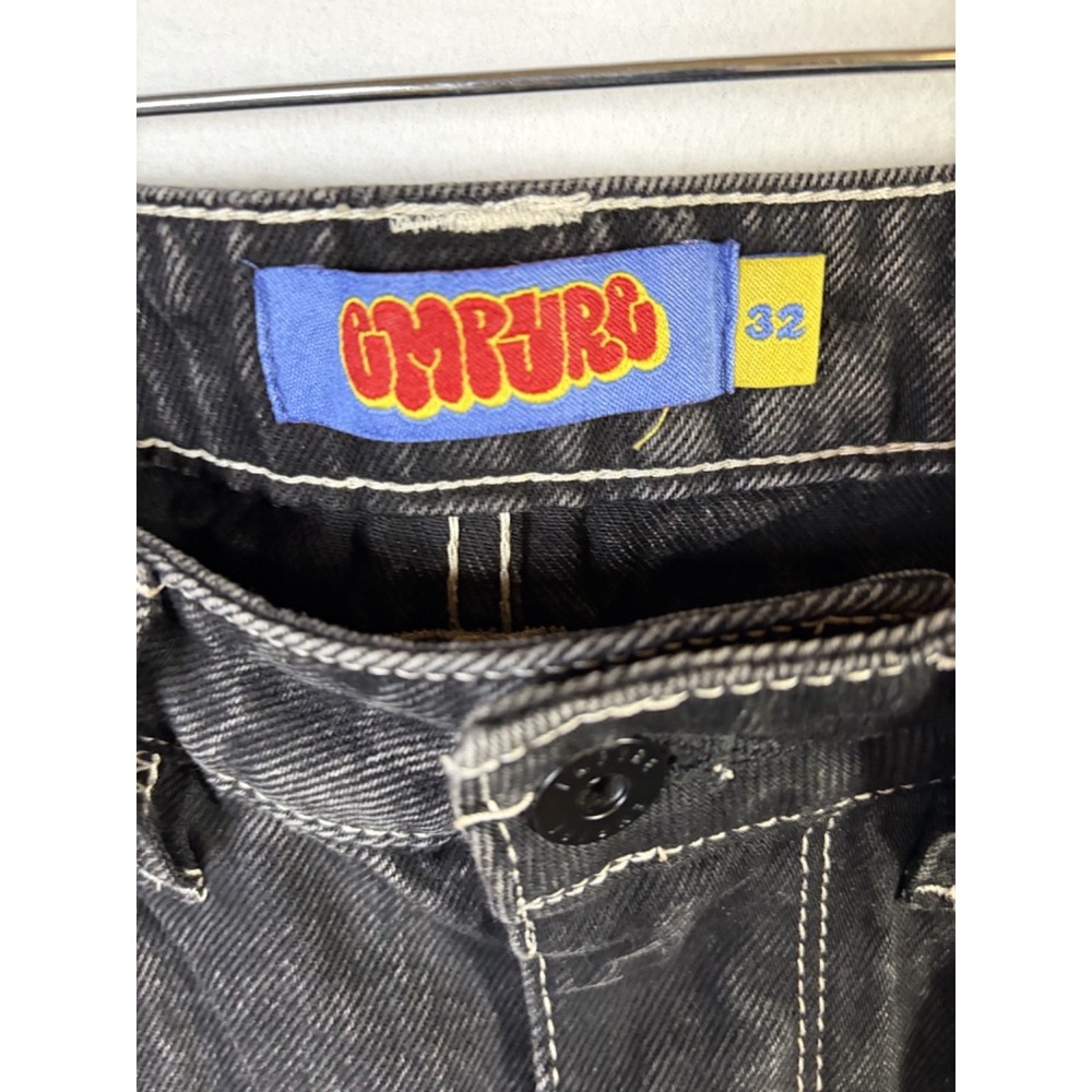 Empyre Y2K Jeans Men's Sz 32 X30 Black Denim Baggy Fit Grunge Streetwear Skater
